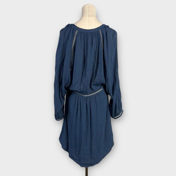 Free People Go Lightly Swing Dress in Blue Size Medium - Picture 3 of 7
